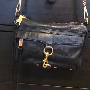 Black leather crossbody